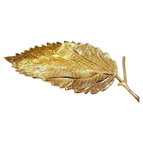 dior leaf brooch gold silver